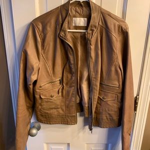 Tan Pleather Jacket